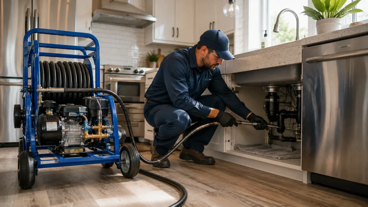 Kitchen Drain Hydro Jetting in March Air Reserve Base