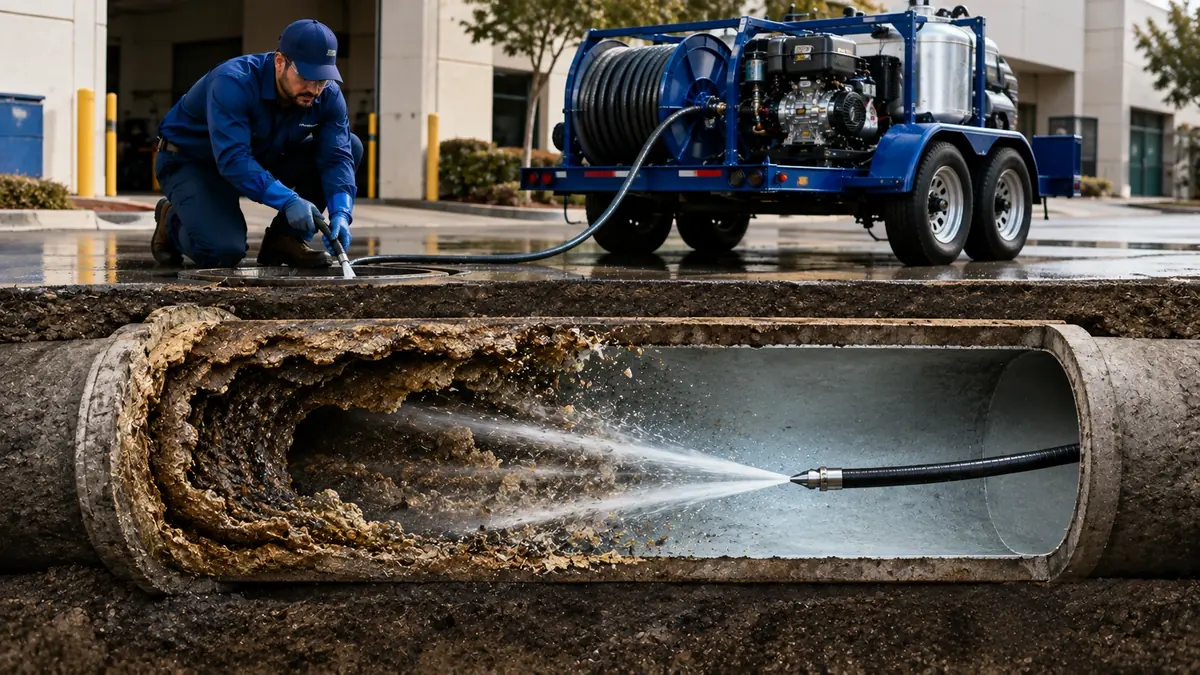 Sewer Pipe Descaling in March Air Reserve Base